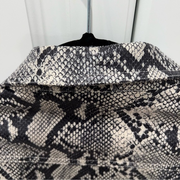Juniors' Vylette™ Snake Print Trucker Jacket - Picture 9 of 12
